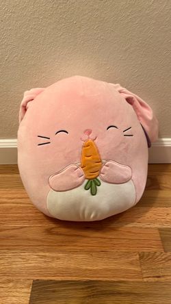 Squishmallow Pink Bunny Plush with Carrot