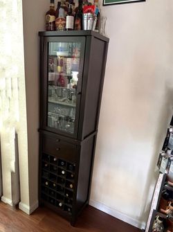 2 Matching Cost Plus World Market Wine Bar Cabinets.