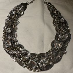 Silver Collar Necklace 
