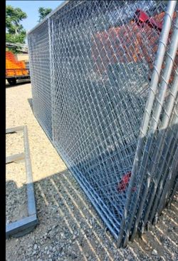6x12 Chain Link Fence Panel With Posts & Hardware – Heavy Duty