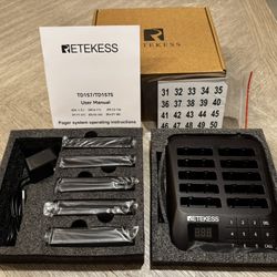 Retekess TD157 Vibrating Pager System, Buzzers for Restaurant, 984ft Long Range, Set with Vibration, Flashing and Buzzer, 10 Pagers and Beepers for Fo