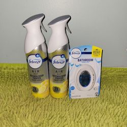 3 Air Mist 8.8oz Kitchen Odor Fighter Fresh Lemon/1 Bathroom Linen And Sky