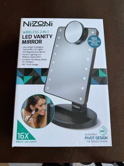 Nizoni Wireless 2-in-1 LED Vanity Mirror