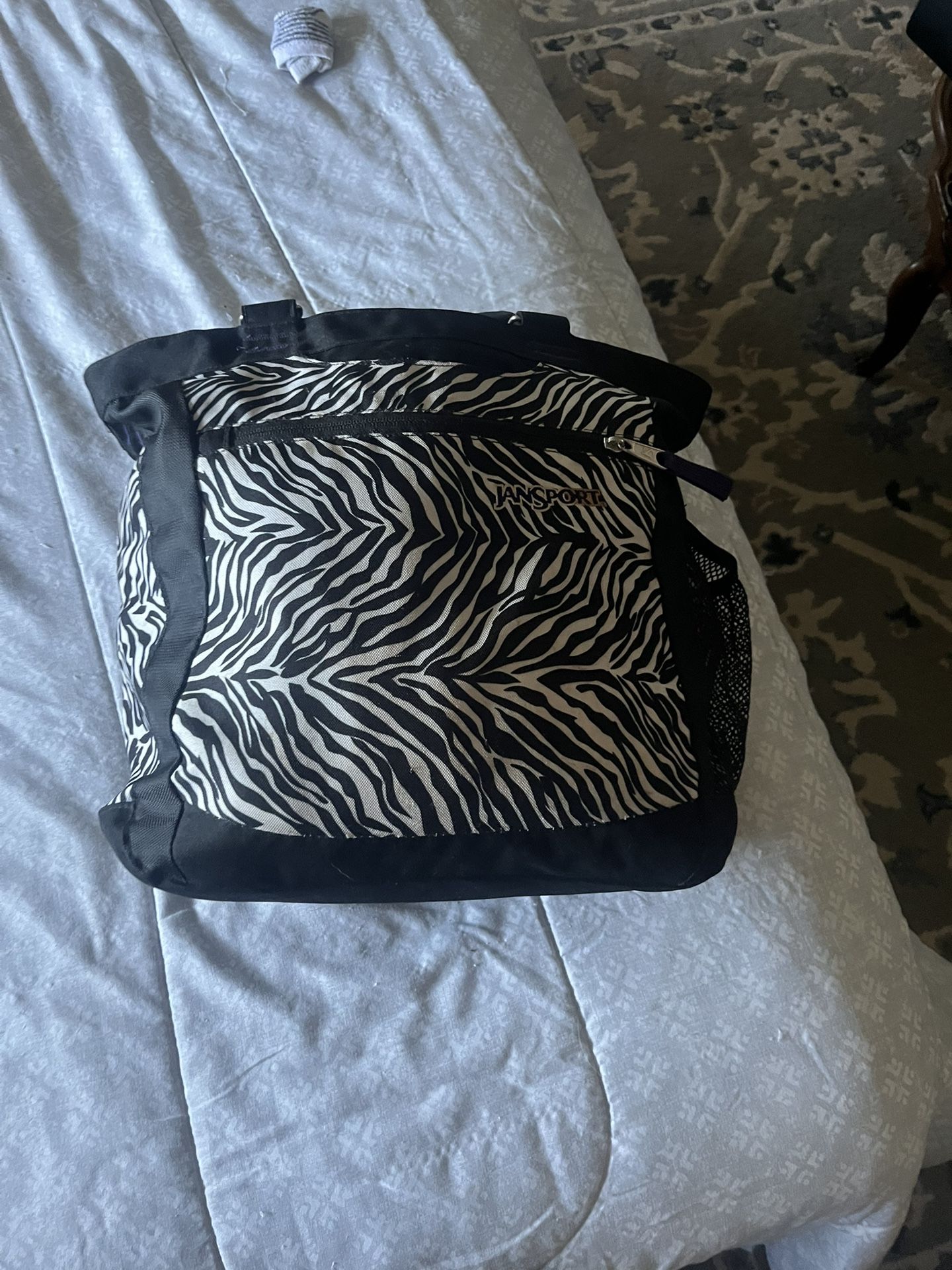 Black & White Diaper Bag, Full Of Huggies Diapers; Size 1