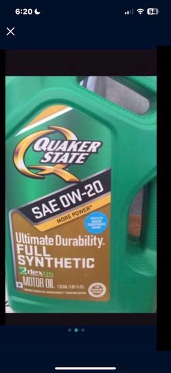 Quaker State Full Synthetic Oil 0-20 / 5/20. : 5/30 And 10/30 - $19 a Gallon