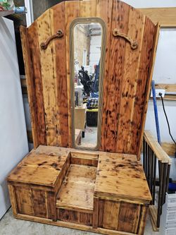 Wooden Bench With Storage