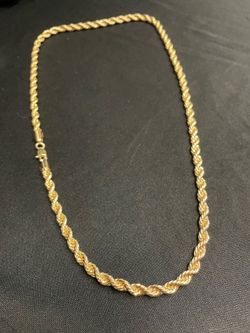 14 K Plated Rope Chain 28”