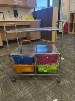 Rolling cart storage organizer