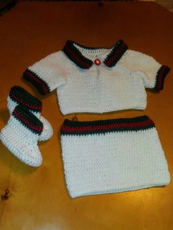 Handmade crochet baby girl