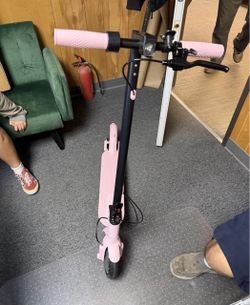 Pink electric scooter