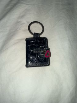 Vintage Y2K Coach Patent Leather Mini Picture Frame Keychain