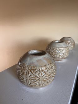 3 tea light candleholders