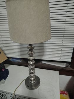 Brush nickel lamp