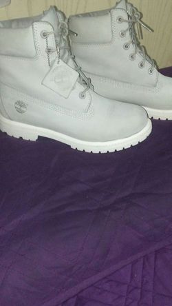 Girls Grey Timberlands