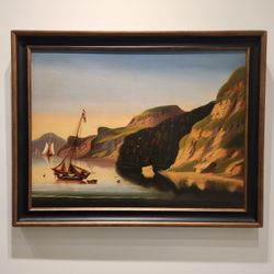 ANTIQUE (Oil On Canvas) By Important, Listed Artist, Thomas Chambers (American, 1808 to 1869)