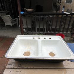 Kitchen sink 33x22in Metal heavy duty trade intercambio o $