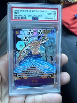 One Piece OP15 Enel Manga PSA 10