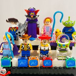 Toy Story Woody Buzz Jessie Zurg Alien 8pc Minifigures LEGO Compatible