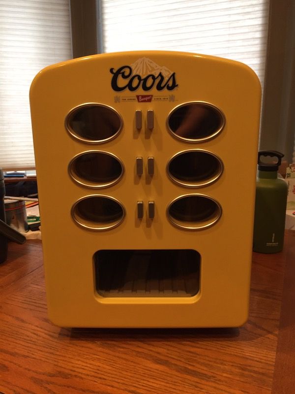 Coors Banquet beer despenceing mini fridge