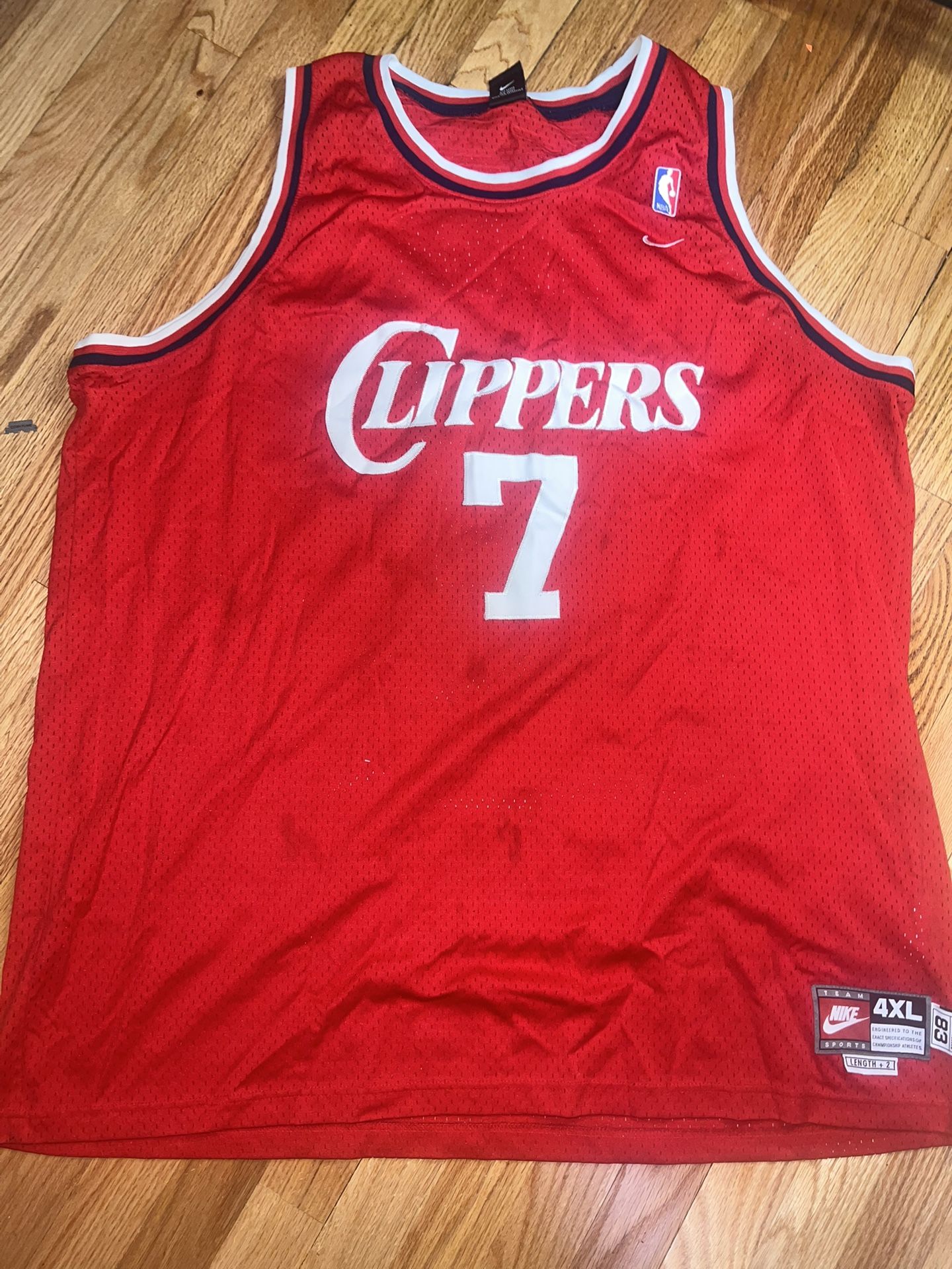 Vintage Y2K Nike Lamar Odom LA Clippers Red Jersey 4XL 1983 Hardwood Classic