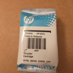 HP 63 Tri-Color XL Single Printer Ink , New