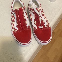 Red Checkered Vans