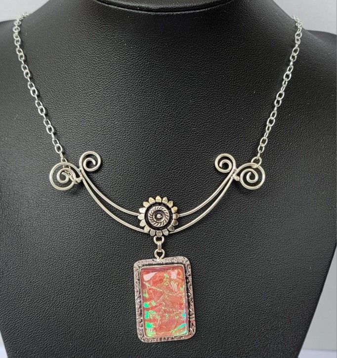 Barbie Pink Triplet Opal Necklace