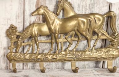 Brass Horse Key holder / wall hanger