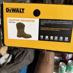DEWALT MEN'S STANTON SQUARE TOE STEEL TOE WORK BOOTS Size 12