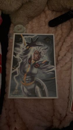 1995 Flair Prints Marvel Art Print Lot – Storm, Phoenix, Ghost Rider, Punisher, Cable