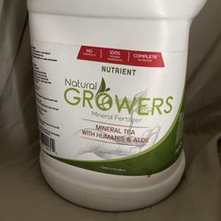 NATURAL GROWERS MINERAL TEA with HUMATES & ALOE FERTILIZER 1 Gallon New Never OPENED 