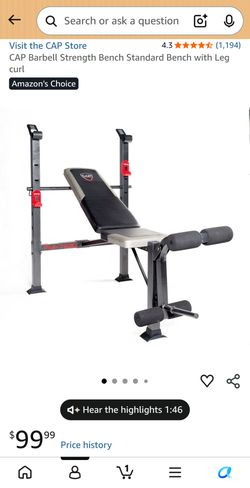 Bench press with 100lbs worth of weights