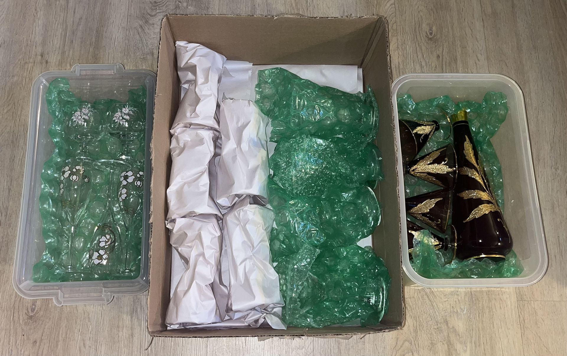 Collection Of Martini Glasses, Juice Goblet Glasses, And Champagne Flutes