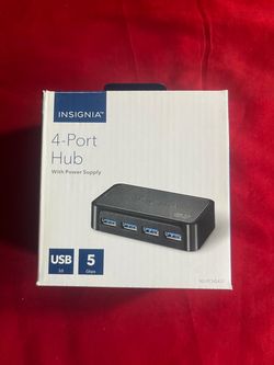 Insignia 4-Port USB 3.0 Hub with Power Supply