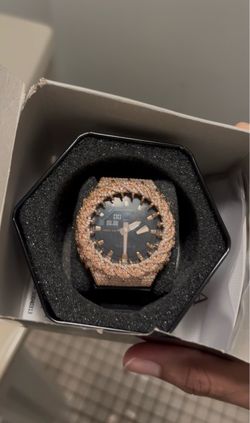G shock watch iced out comes with box and papers brand new