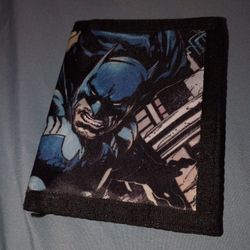 Batman Canvas Trifold Velcro Wallet