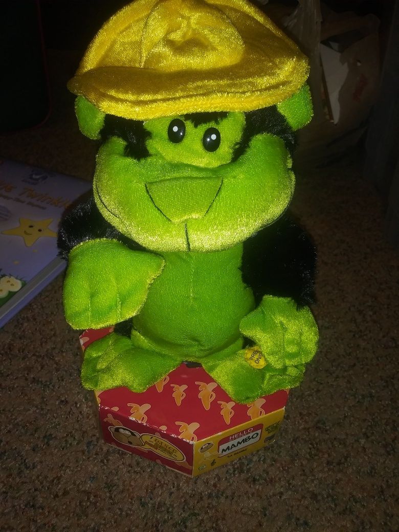 Animated monkey plays Mambo song