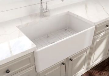 White kitchen sink