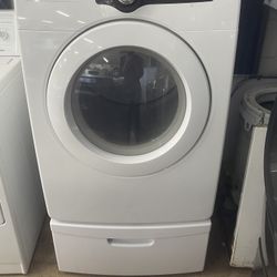 Samsung Sensor Dry Smart Stackable Gas Dryer In Excellent Working Condition With Pedestal