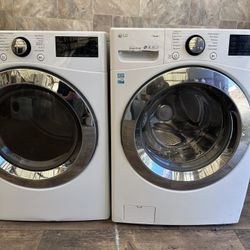 LG Front Load Washer & Electric Dryer Set – High Efficiency, Sensor Dry + Steam Cycle