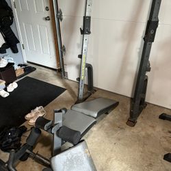 Adjustable Bench Press with Attachments