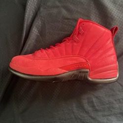 Custom Jordan 12 custom Red and Black suede 