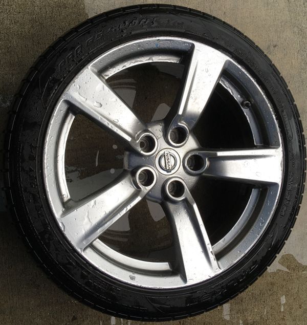 NISSAN 370Z COUPE 18" INCH FRONT WHEEL RIM W/TIRE (ONLY 1)