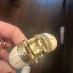 Antique Bracelet With Citrine Stone, Satin Sterling Silver