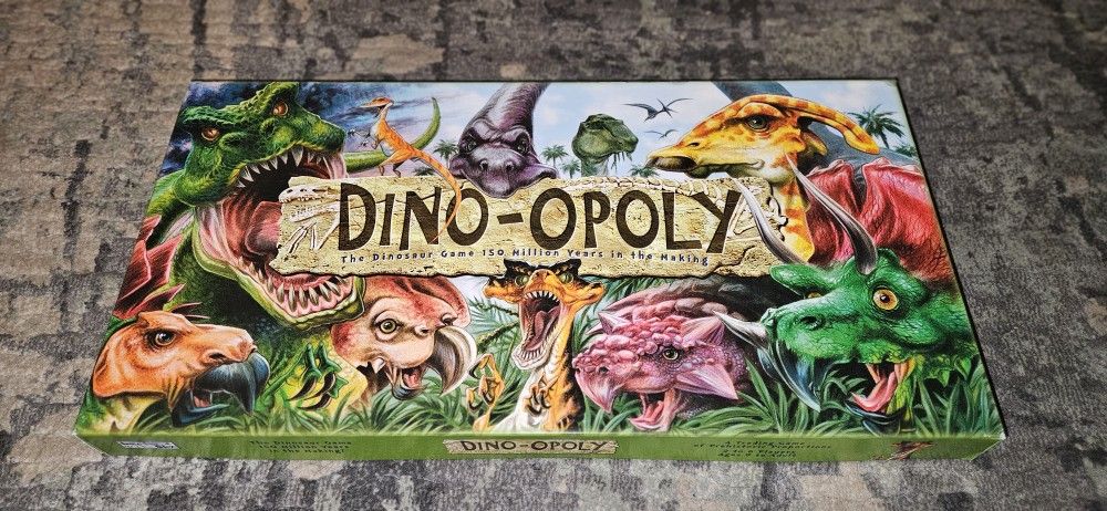 DINO~OPOLY 100% Complete! Game Contents & Box In Excellent Condition!