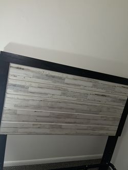 Queen Size Headboard And Dresser With Mirror. Oak gray.