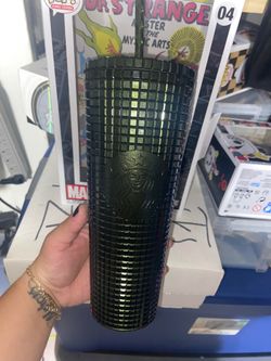 Green Grid Starbucks Tumbler