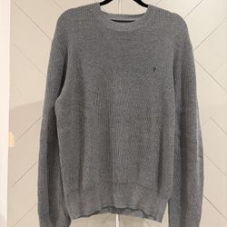 Allsaints Waffle Sweater Grey Medium