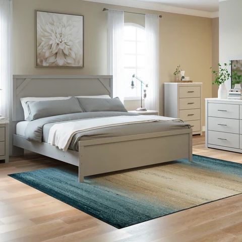 Cottonburg Light Gray/White Panel Bedroom Set ( Queen, king, twin, full bedroom set - bed frame- tall dresser, nightstand and chest, mattress options