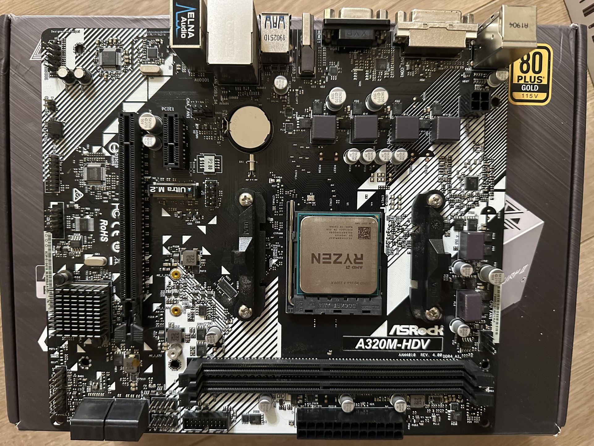 ASRock A320M-HDV AM4 A320 SATA3 USB 3.1 HDMI VGA Micro ATX Motherboard Tested